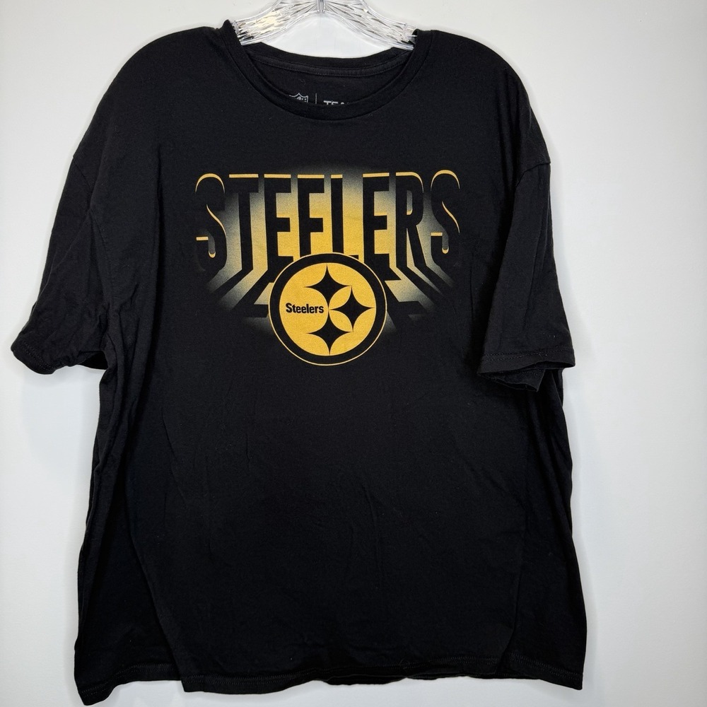 NFL Pittsburgh Steelers‎ Junk Food T Shirt Men Size 2XL Black Football Sport